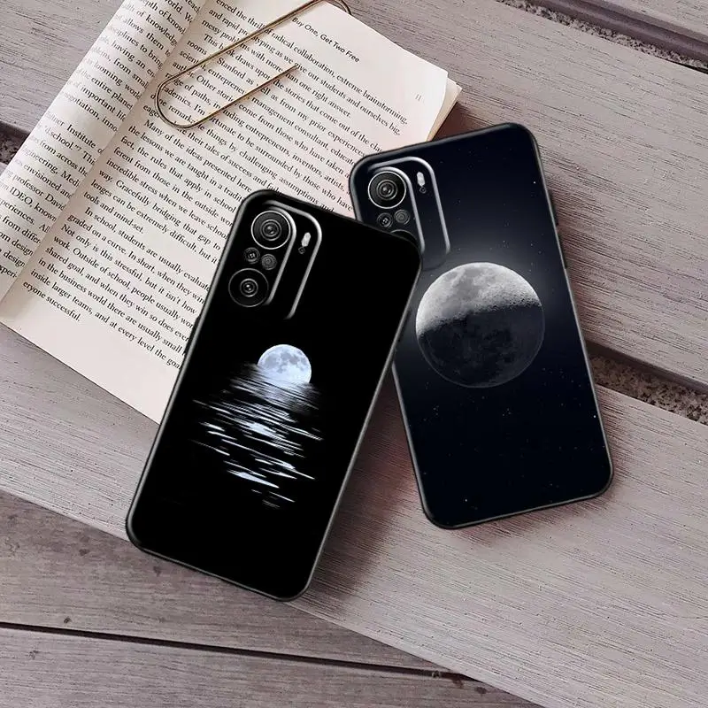 

Creative Moon Phone Case For Redmi K40 Pro K40 Pro Plus K20 Gaming K30 834t Stand Slot PVC 2021 PU Ultra Cartoon Painted Selena