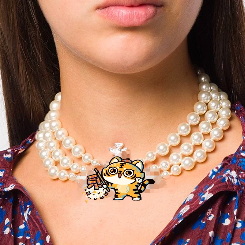 

Trend Planet Pearl Choker Necklace For Women Crystal Neck Chain Necklaces Hip Hop Zircon Female Vintage Accessories Jewelry Gift