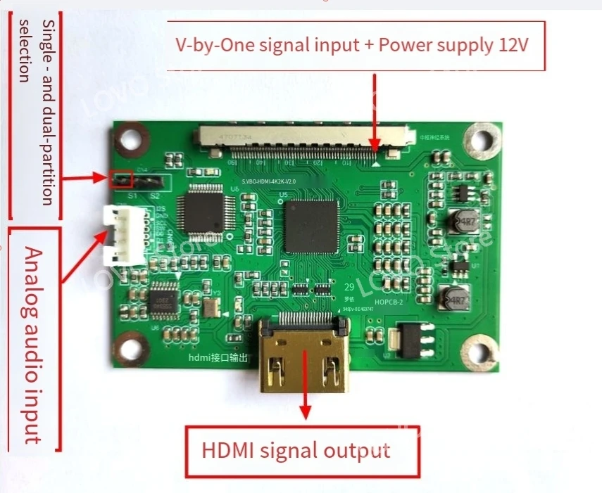 Плата драйвера EDP/плата LVDS USB/VGA/HDMI для платы высокопроизводительное решение V59