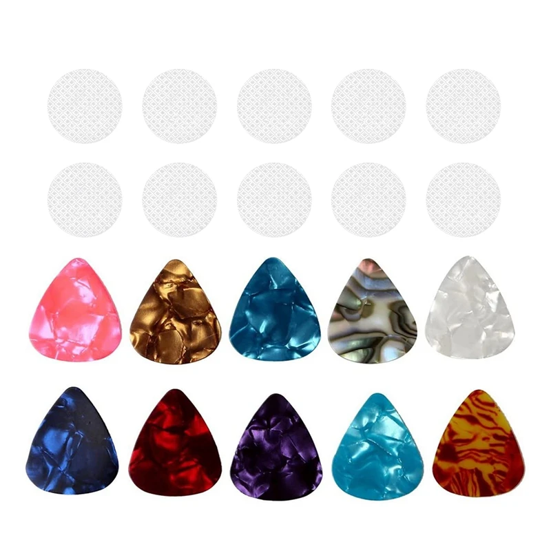 

10Pcs Guitar Pick Grips With 10 Picks Help You Hold Guitar Pick Tightly For Guitar Pick Non Slip Hold Control & Comfort