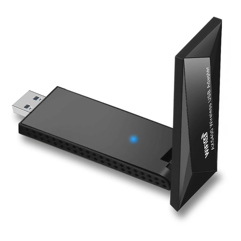 USB-адаптер XikeStor WiFi 6E для игр, трехдиапазонный беспроводной донгл 6 ГГц, антенна с высоким коэффициентом усиления, низкая задержка, Plug & Play для Windows (art.: 3920dbd484a77) - 3920dbd484a77