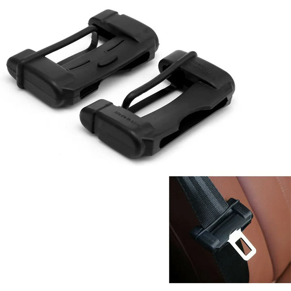 

2Pcs Car Seat Belt Buckle Clip Anti-Scratch Protector Cover Accessories Black 40*70mm For Car Seat Belt Durable Interior Parts