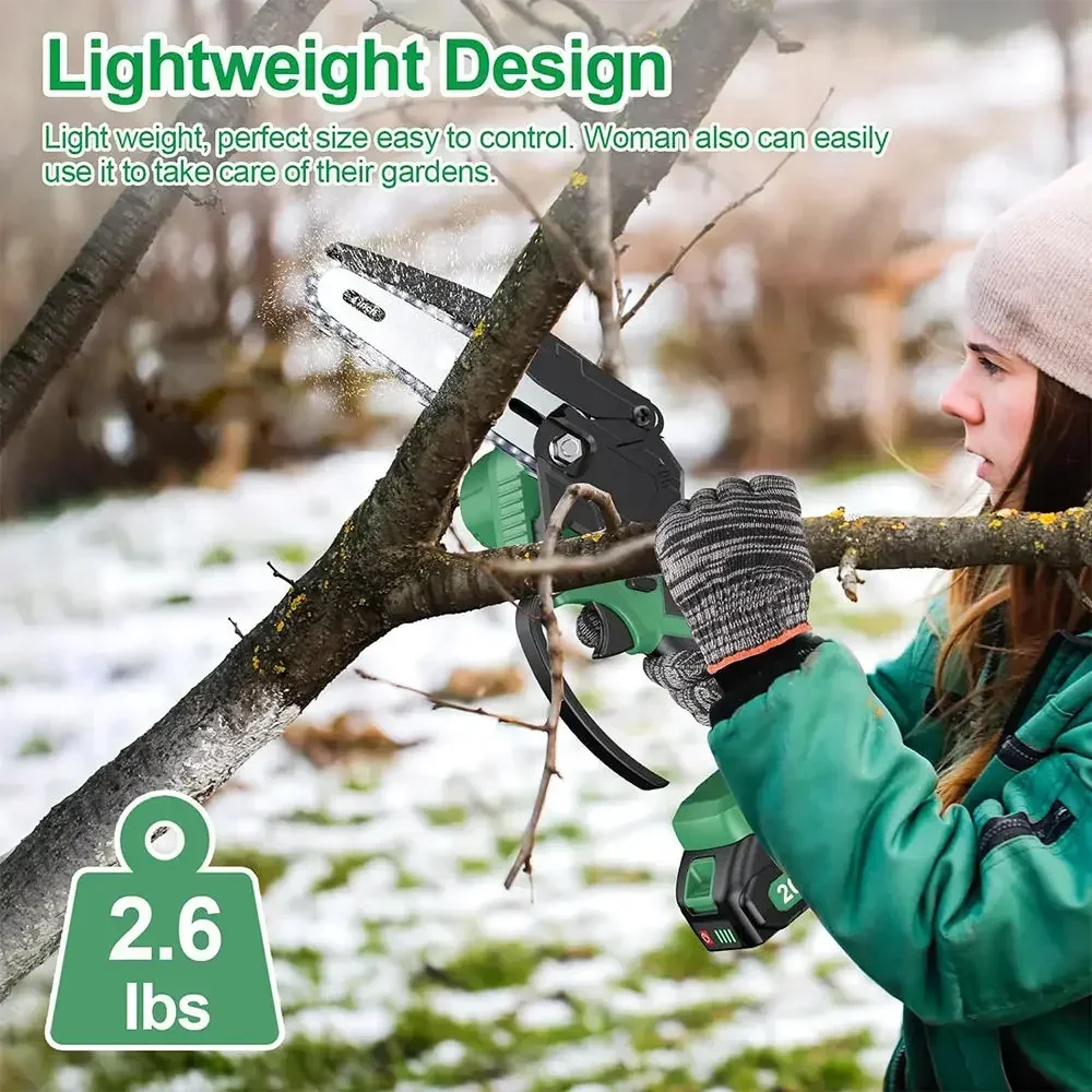 Перезаряжаемая портативная цепная пила 6-дюймовая и 4-дюймовая Беспроводная