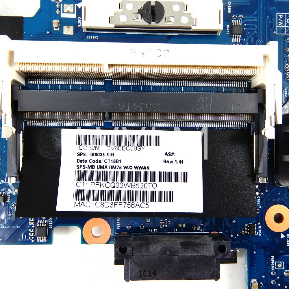 Материнская плата 8470P 6470B 8470 Вт 686035-601 для ноутбука HP ELITEBOOK Probook протестированная