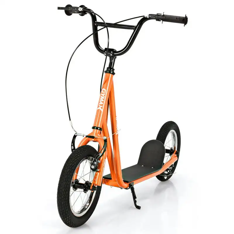 

Youth Kick Scooter with Carbon Steel Frame and 12 In. Air Filled Wheel, Orange