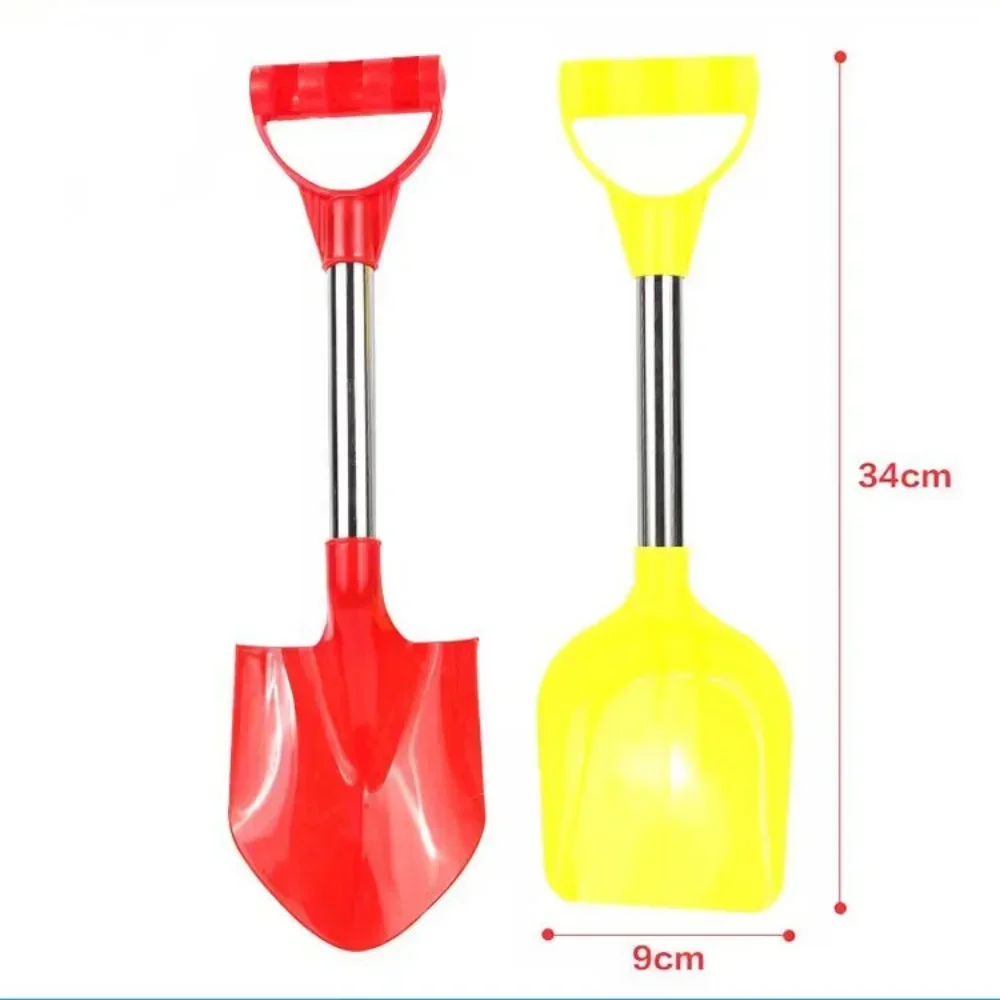 

2Pcs/set Beach Shovel Toy Kids Outdoor Digging Sand Shovel Play Sand Tool with Stainless Steel Handle Summer Playing Shovel Toys