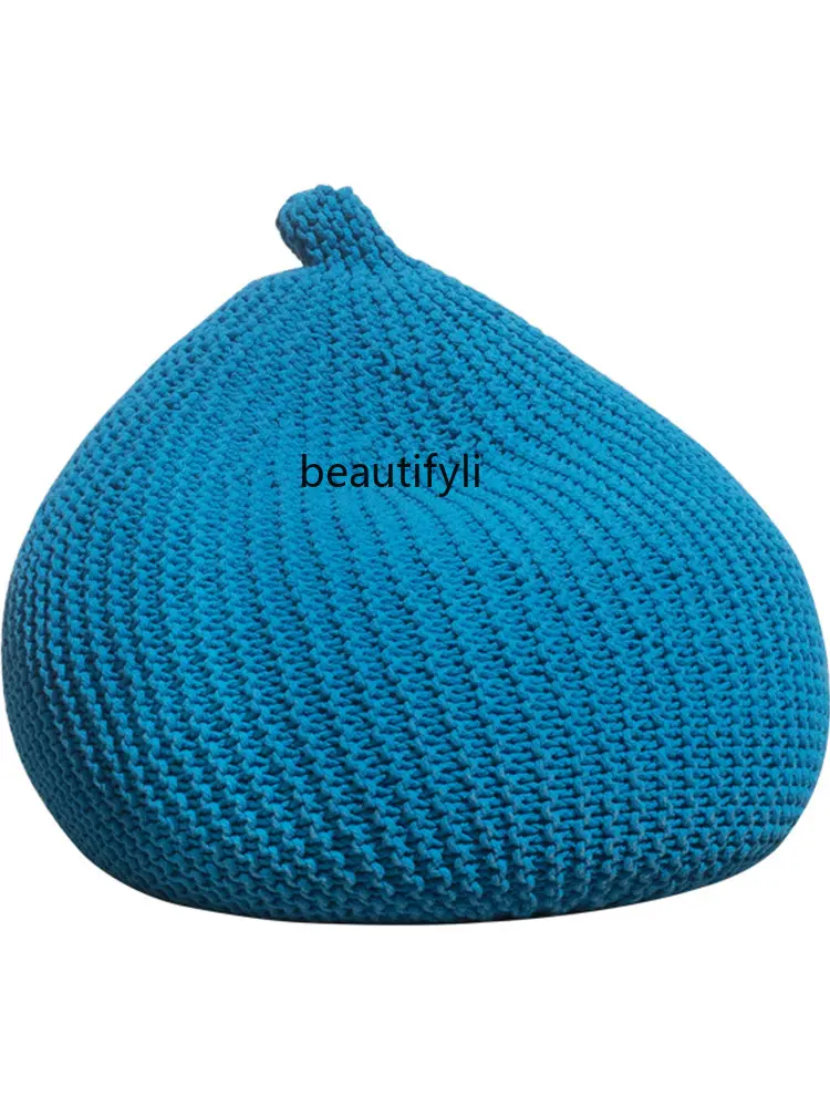 

zqNordic Lazy Sofa Wool Small round Stool Floor Balcony Tatami Cushion Small Sofa Futon