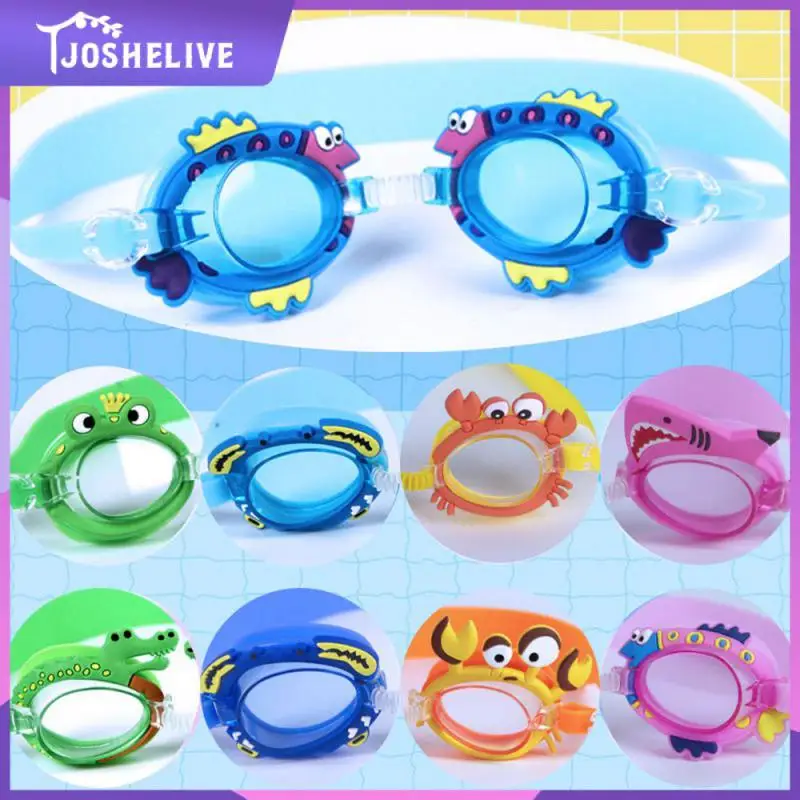 

1PCS Professional Swimming Goggles Girl Cartoon Swim Glasses with Ear Plug Waterproof Anti Fog Swim Eyewear For Children Kids
