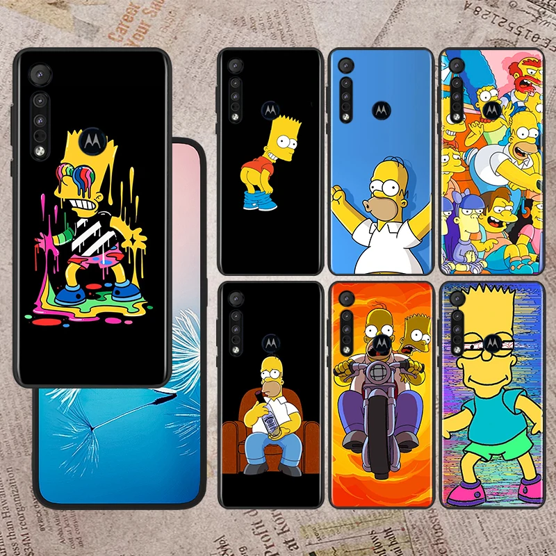 

Animation Simpsons For Motorola Moto G60S G60 Edge 20 E20 E7i E6i E6S G9 G8 Plus G Power One Fusion Black Phone Case