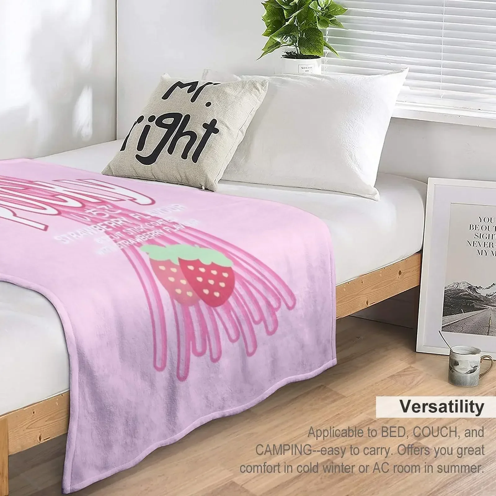 Новое клубничное японское одеяло pocky sweet декоративное для дивана или кровати в