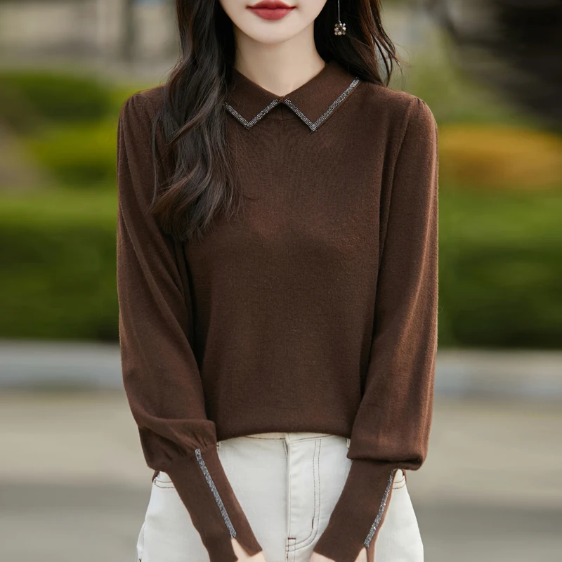 Свитер-поло с воротником-поло