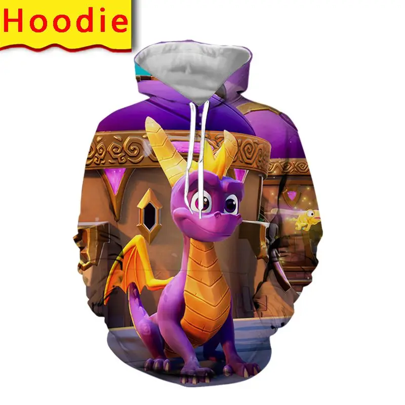 Мужская толстовка с капюшоном и принтом дракона в стиле Харадзюку | одежда