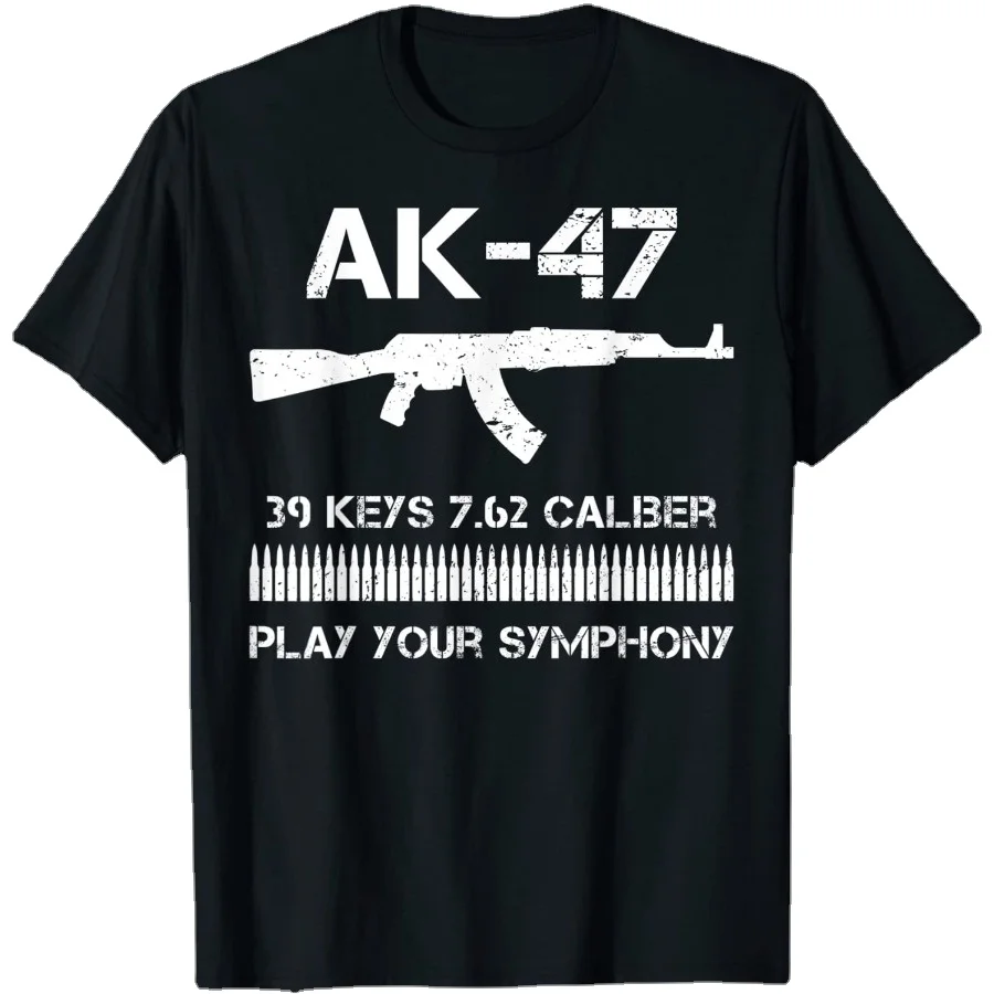 

Vintage AK47 Shirt Funny Gun Soviet Tactical Rifle AK 47 Men T-Shirt Short Sleeve Casual Cotton O-Neck Summer TShirt