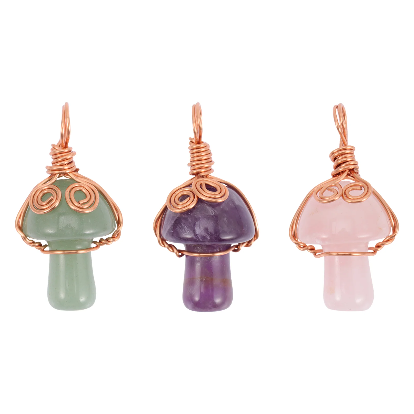 

3 шт. Мини кристалл ожерелье Гриб Подвески Кристалл Подвески для изготовления ювелирных изделий