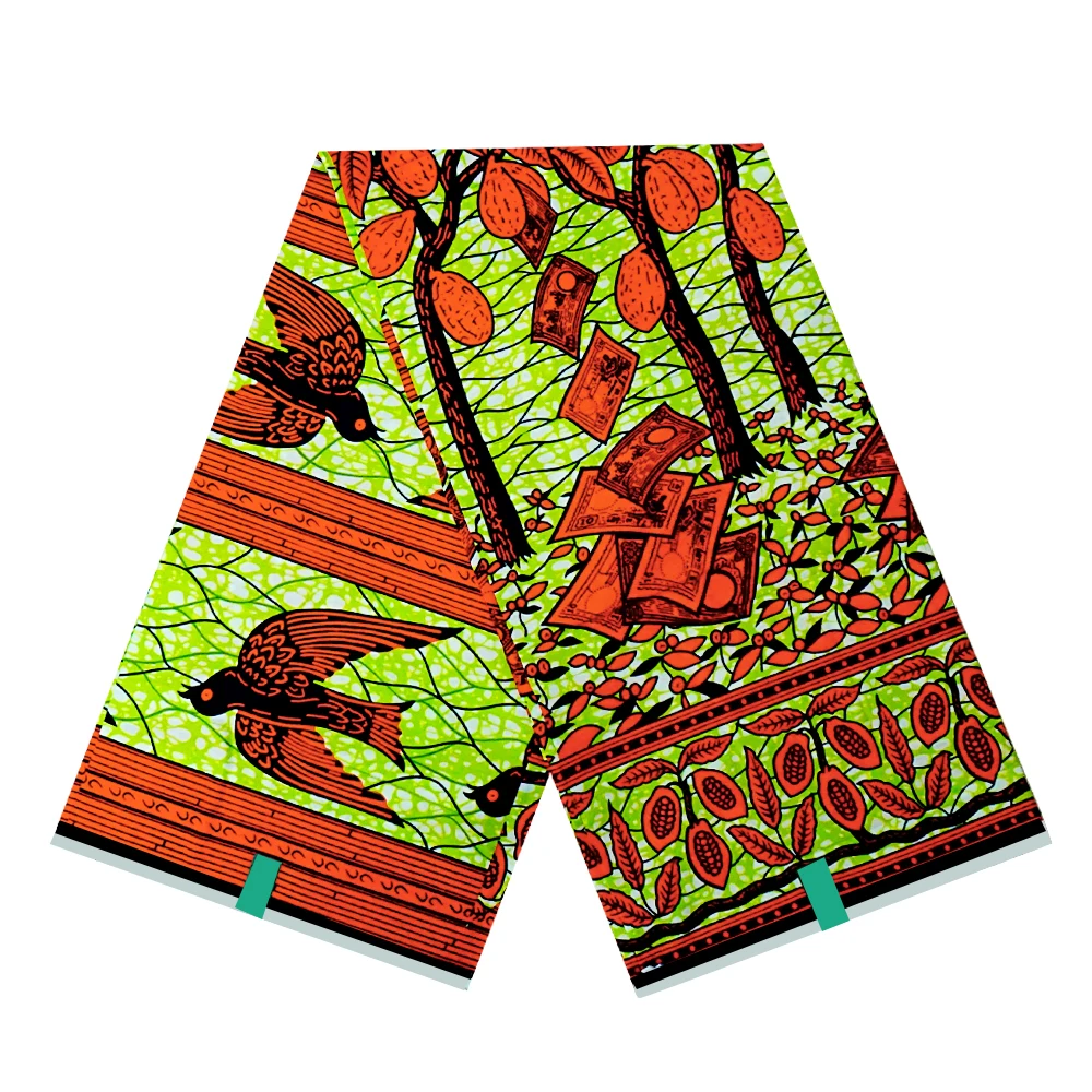 

Голландская восковая ткань, Африканское Новое поступление, 100% хлопок, настоящая восковая ткань высокого качества, 6 ярдов