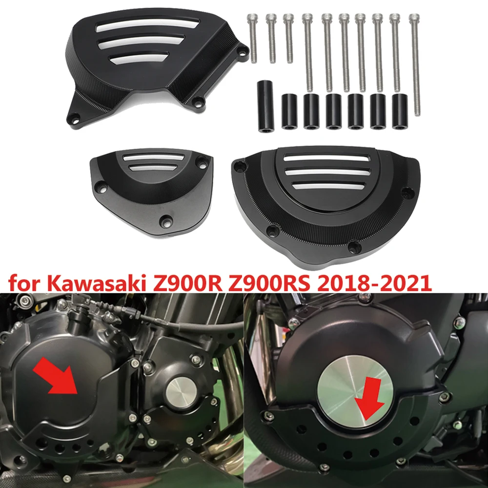 

Защитная крышка двигателя, обтекатель, рамка, ползунок, защитный чехол для статора, 6061 алюминий для Kawasaki Z900 Z900RS Cafe 2018-2021