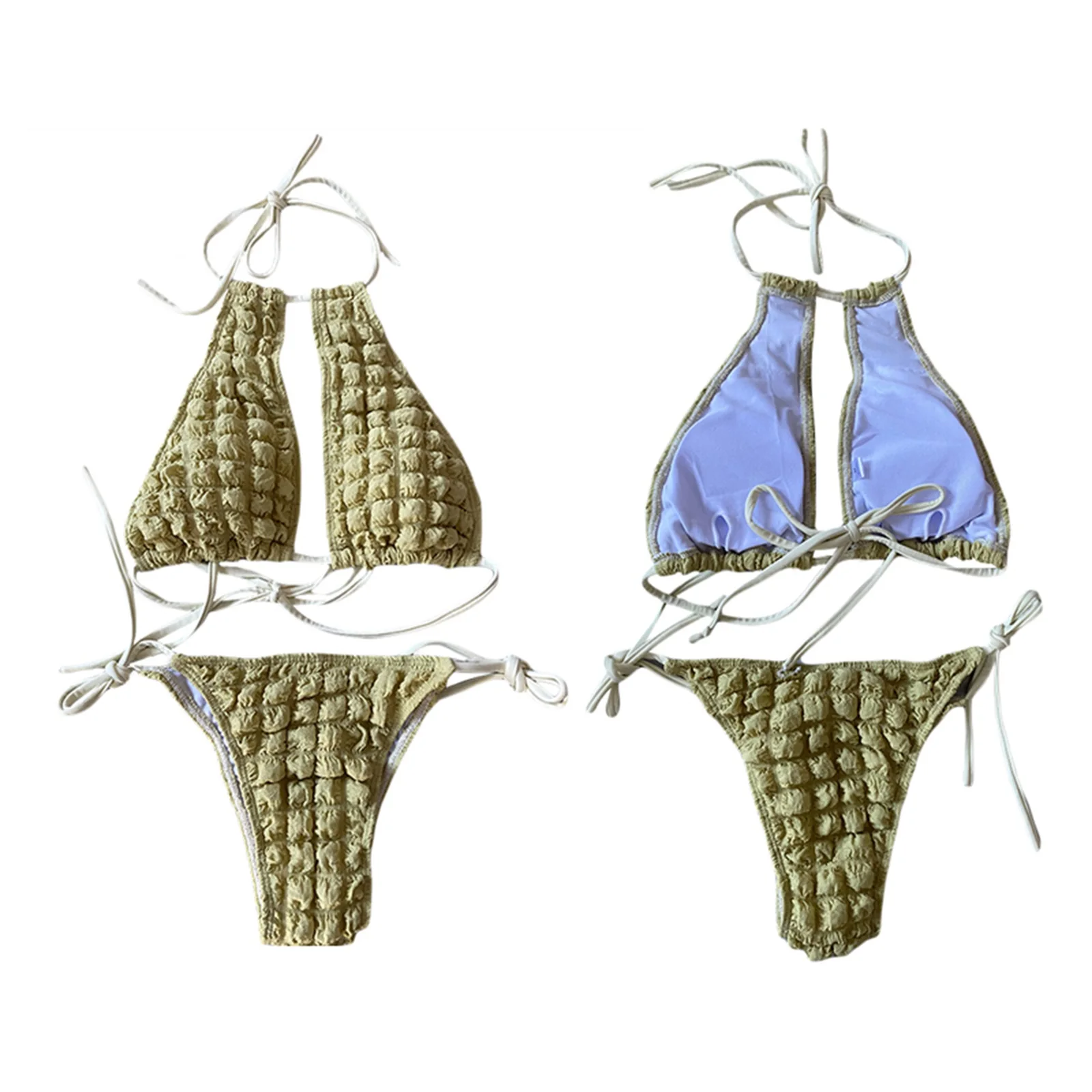 Женские летние комплекты бикини из 2 предметов бюстгальтер без рукавов с