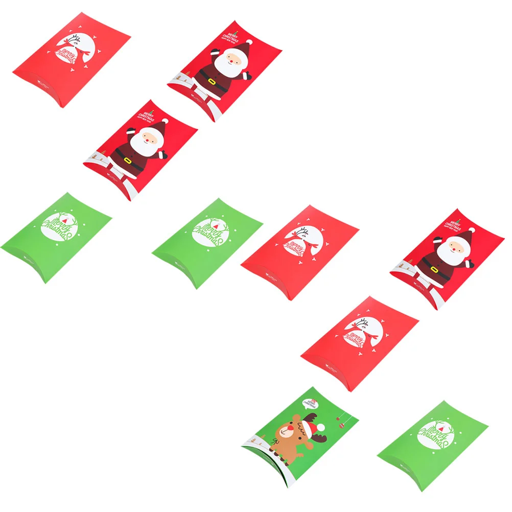 

Christmas Box Boxes Xmas Favor Party Gift Pillow Kraft Candy Paper Wrapping Packaging Decoration Ornament Stocking Filler Treat