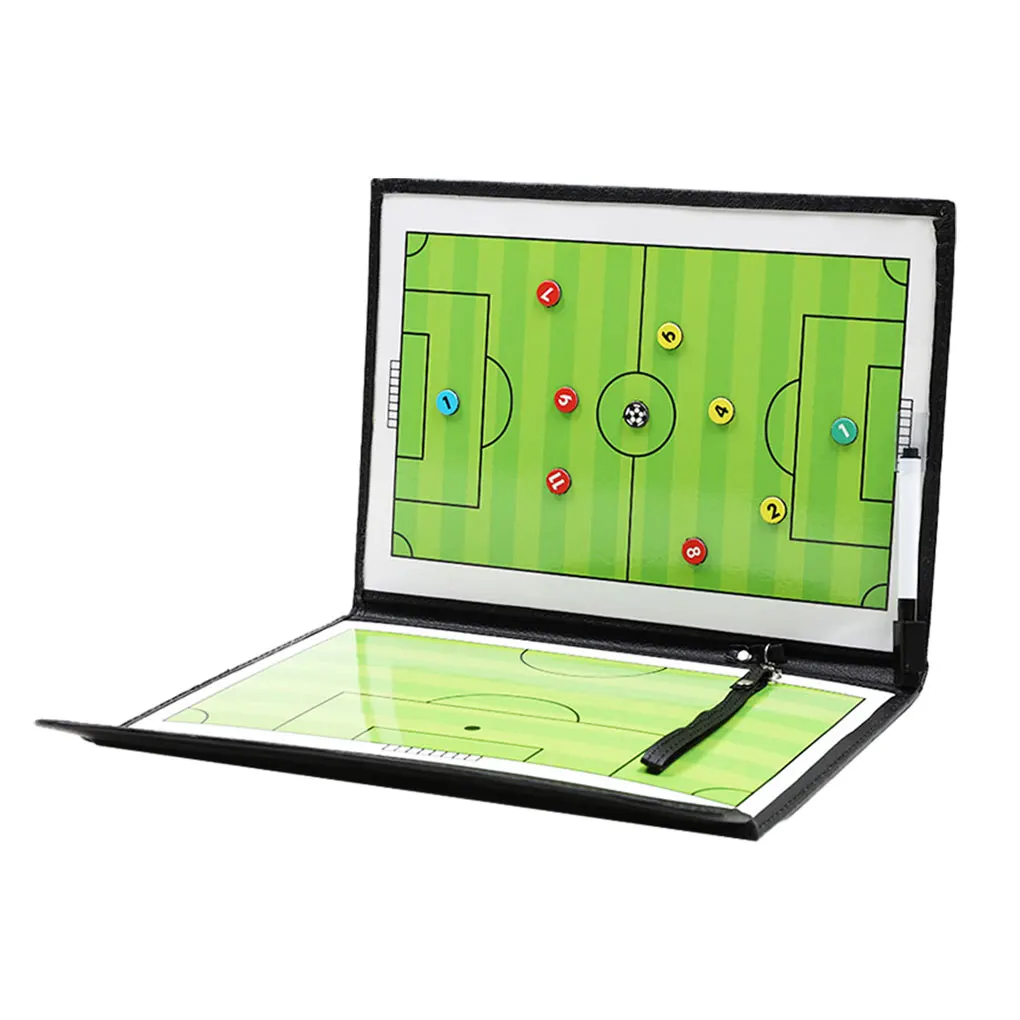 

54cm Foldable Lodestone Board Soccer Plate PU Cover Football Teaching Training Clipboard Display Tool Judgment