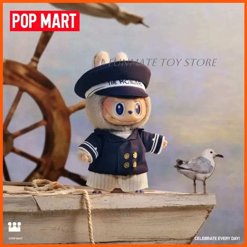 Фото Оригинальная серия POP MART New Flying LABUBU: Лабубу Капитан, Моряк, Русалка — виниловые плюшевые подвески-карточки, коллекционные фигурки, подарок для девочек №2
