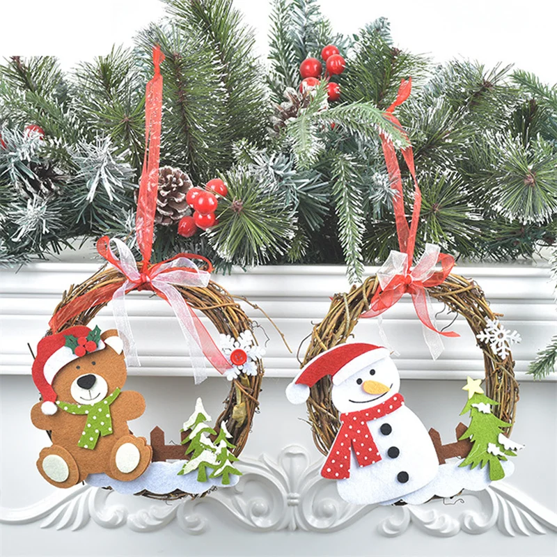 Кольцо из ротанга искусственная гирлянда рамка для сушеных растений домашнего