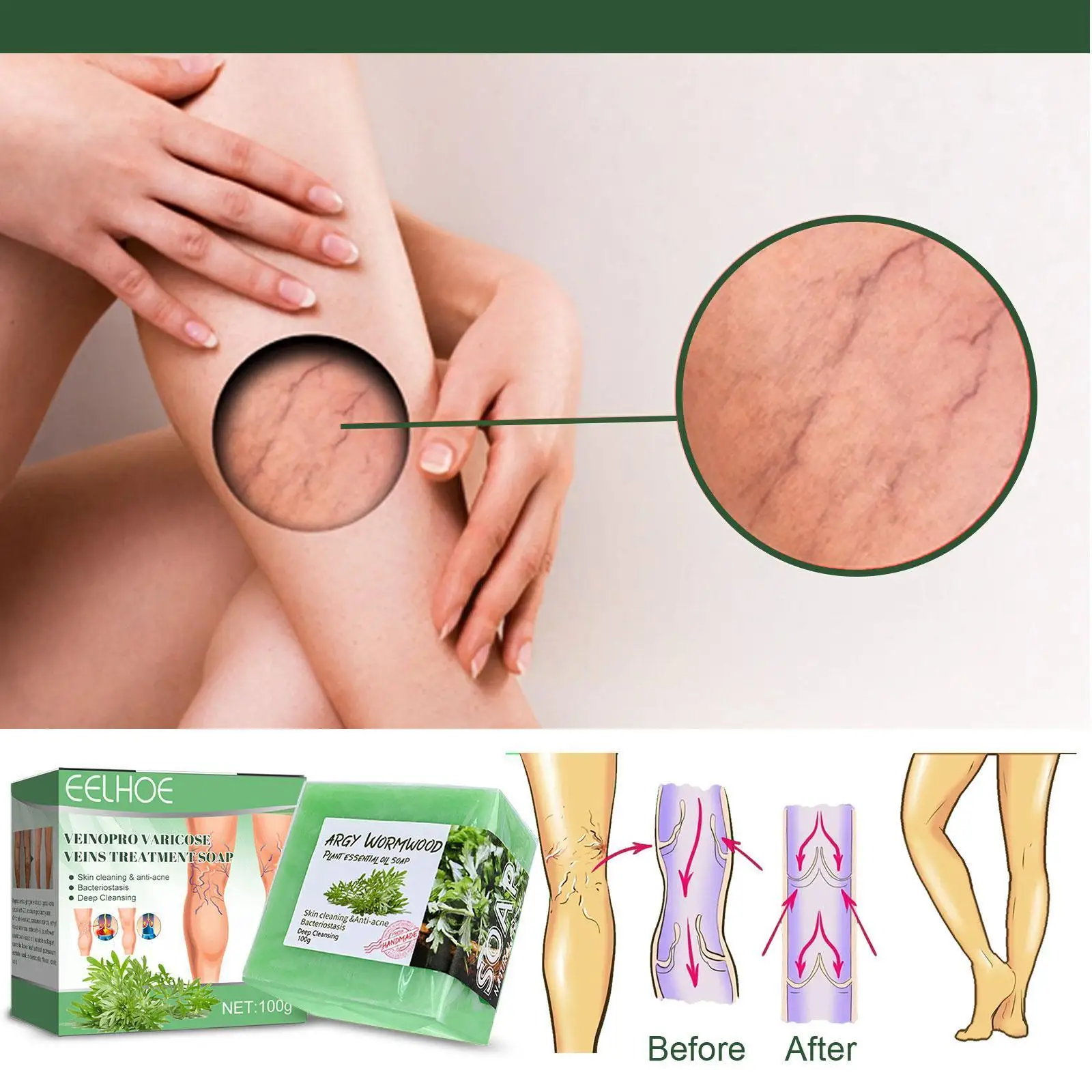 

Leg Vein Massage Repair Soap Clean Care Repair Earthworm Soap To Body Leg Improve And Function Blood Soap Works Flowbath A9o0