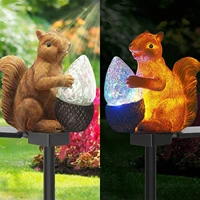 outdoor led solar lights garden decorations squirrel shape light waterproof decor lighting for pathway lawn patio courtyard lamp