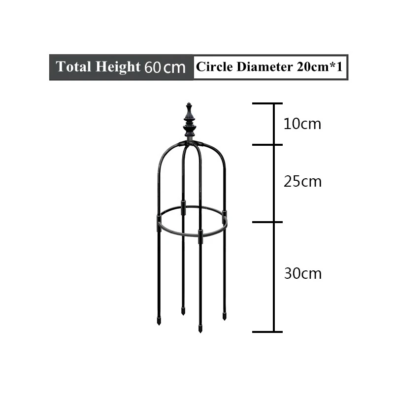 

Подставка для вьющихся растений металлическая черная