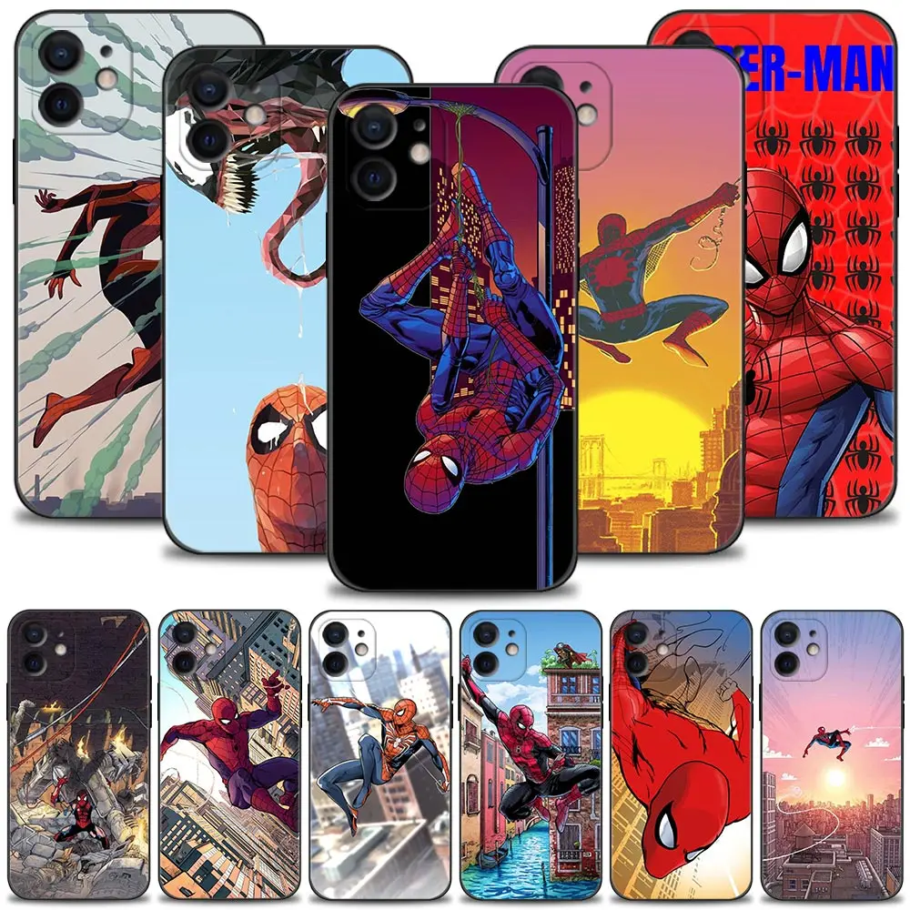

Marvel SpiderMan Peter Parker Comics Case For Apple iPhone 14 13 12 11 Pro Max Mini XS Max XR X 7 8 6 6S Plus 5 5S Phone Shell