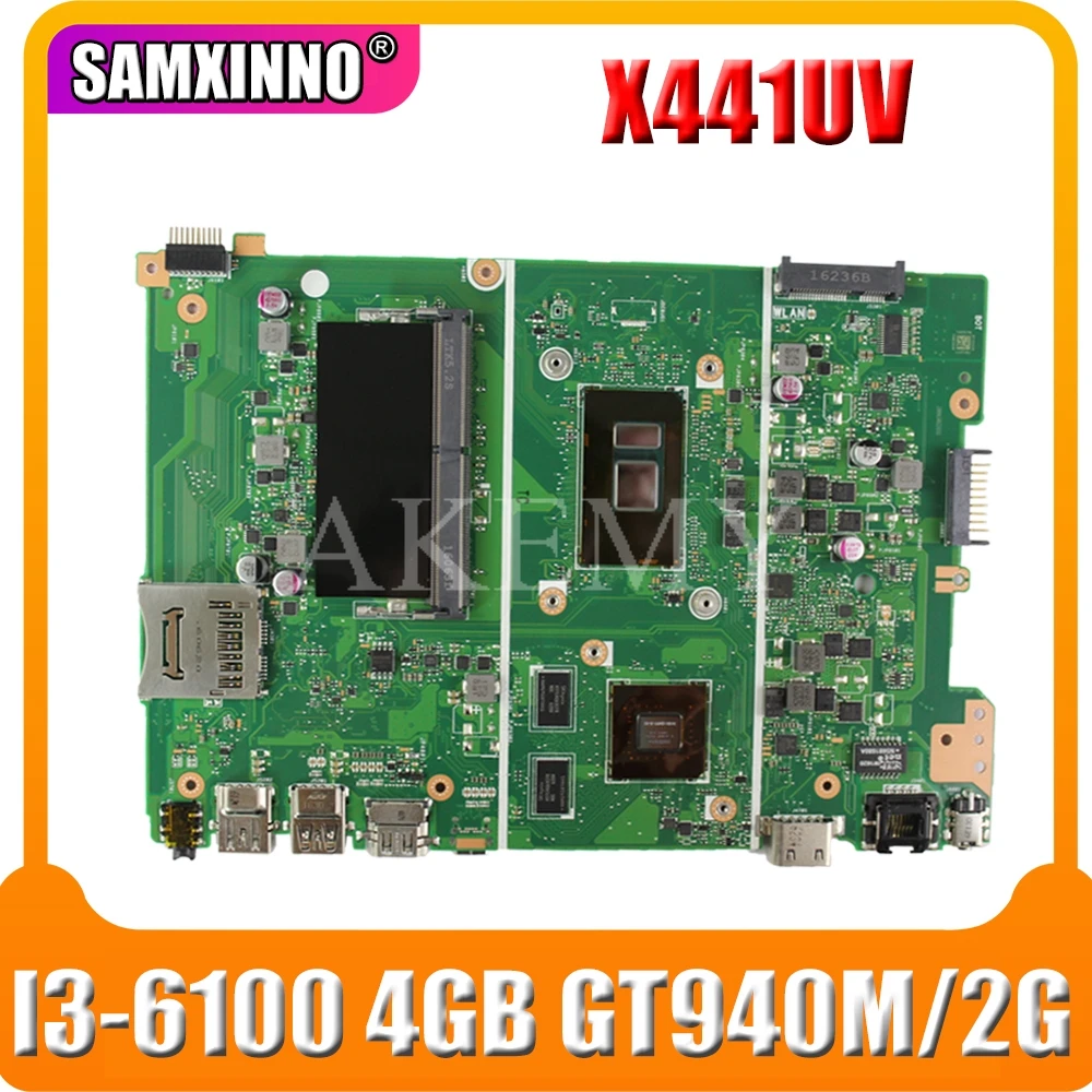 

Материнская плата X441UV для Asus X441U F441U A441U X441UR X441UV Laotop, материнская плата со строчкой/6006 4 Гб ОЗУ GT940M/2G