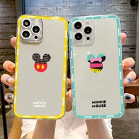 bandai luxury mickey mouse phone case for iphone 13 12 11 6 6s 7 8 plus x xr 11pro xs max transparent soft tpu funda
