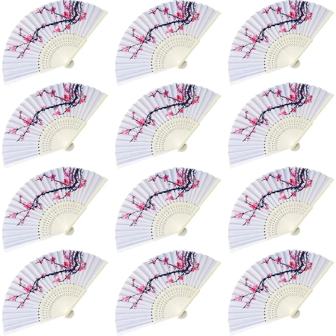 

12 шт. Шелковый складной веер, свадебные подарки, DIY декоративная музыка, фотопарад для