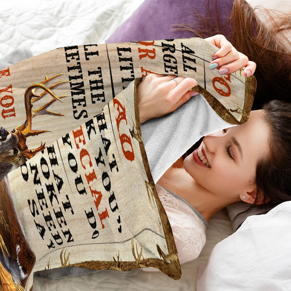 Одеяло для моего отца персонализированный олень. Спасибо за то что всегда