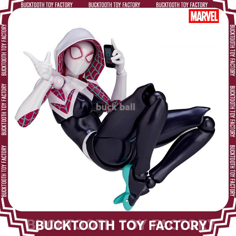 

15cm Spider Man Gwen Anime Figure Gwen 4 Heads Spiderman Action Figurine Across The Universe Gwen Stacy Statue Decora Doll Toy