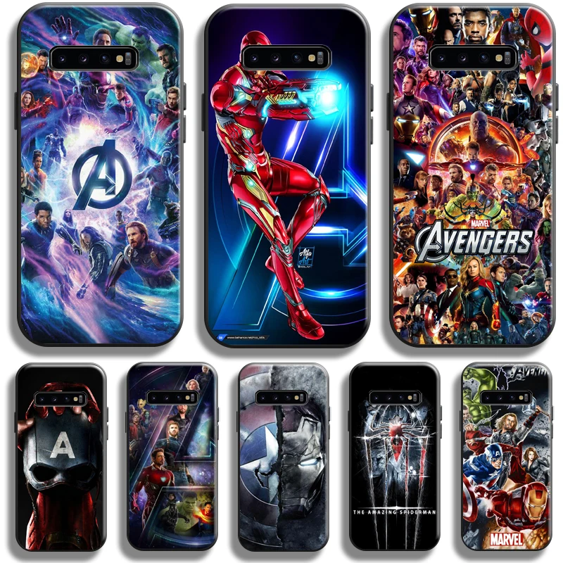 

Marvel Avengers For Samsung Galaxy S10 S10 Plus S10 Lite S10E S10 5G Phone Case Funda Back Carcasa Liquid Silicon Soft