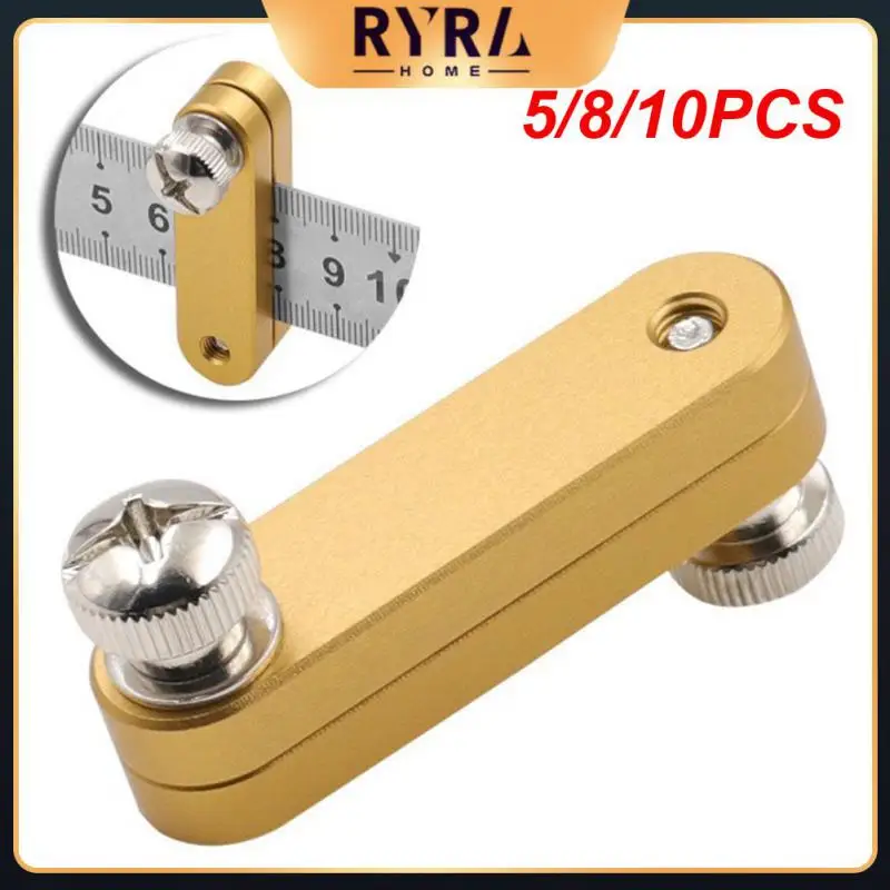 

5/8/10PCS For Wooden Products Angle Scriber Aluminum Alloy Marking Gauge Locating Steel Ruler Positioning Block Measuring