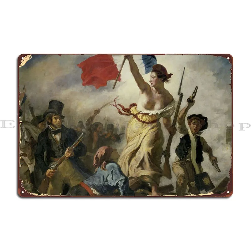 

Металлический знак «Свобода эуне» Delacroix, ржавый Настенный декор, паб, кухня на заказ, жестяной знак, плакат