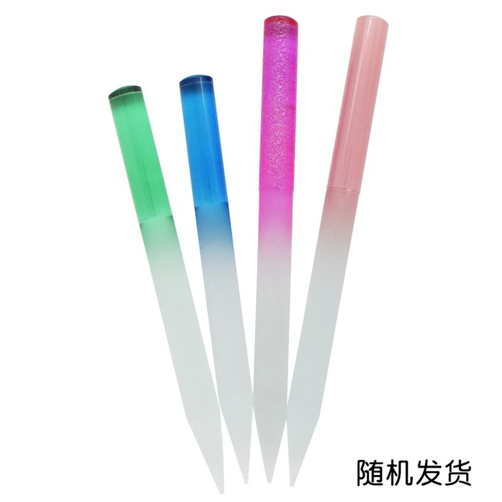 

1pcs Colored Cylindrical Glass Nail File Manicure Nail Art Tool for Trimming Nails