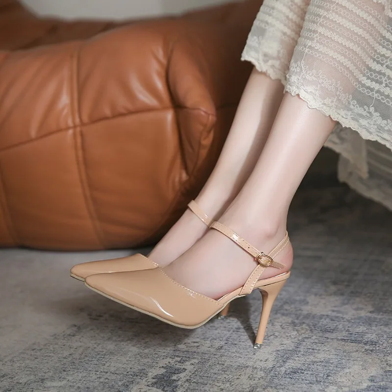 

New Pointed Toe Stiletto Shallow Mouth Solid Color Elegant Women's Shoes Sexy Fashion Wedding Party High Heels Chaussure Femme