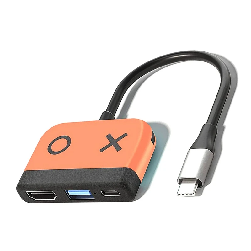 

Type C To HDMI-Compatible Adapter 3 In 1 Hub Dock, 4K 60HZ USB C Hub Cable Adapter For Switch,Mac Book Pro