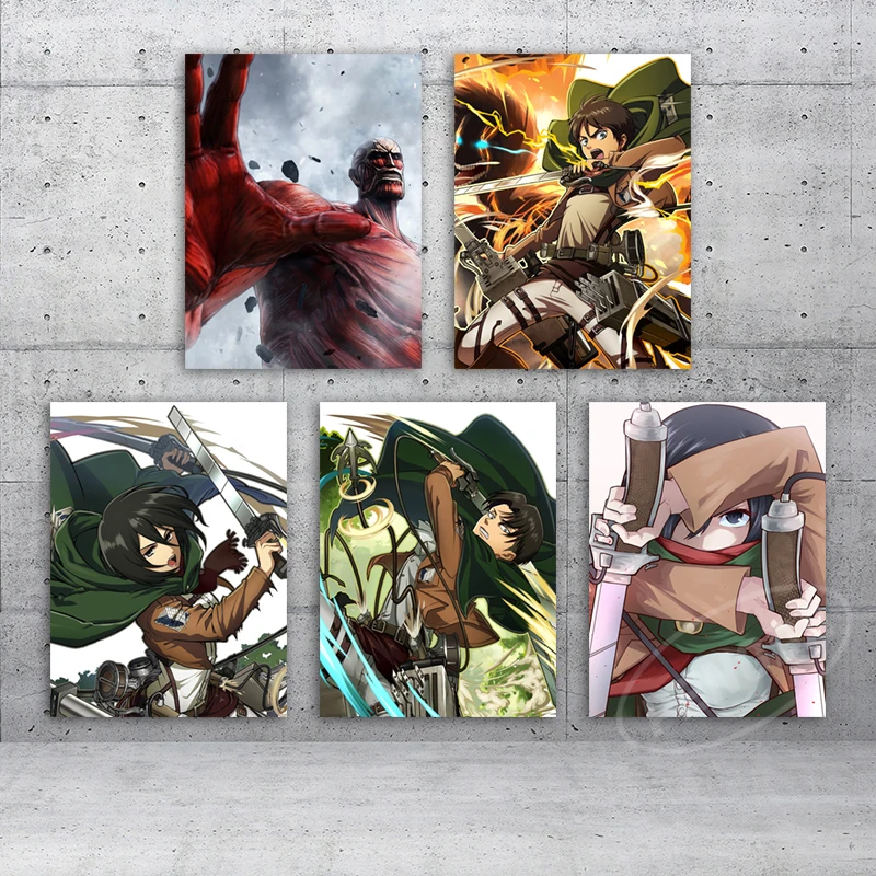 

Wall Artwork Modular Attack On Titan Paintings Pictures Anime Hd Prints Home Levi Ackerman Poster Canvas Living Room Decoration