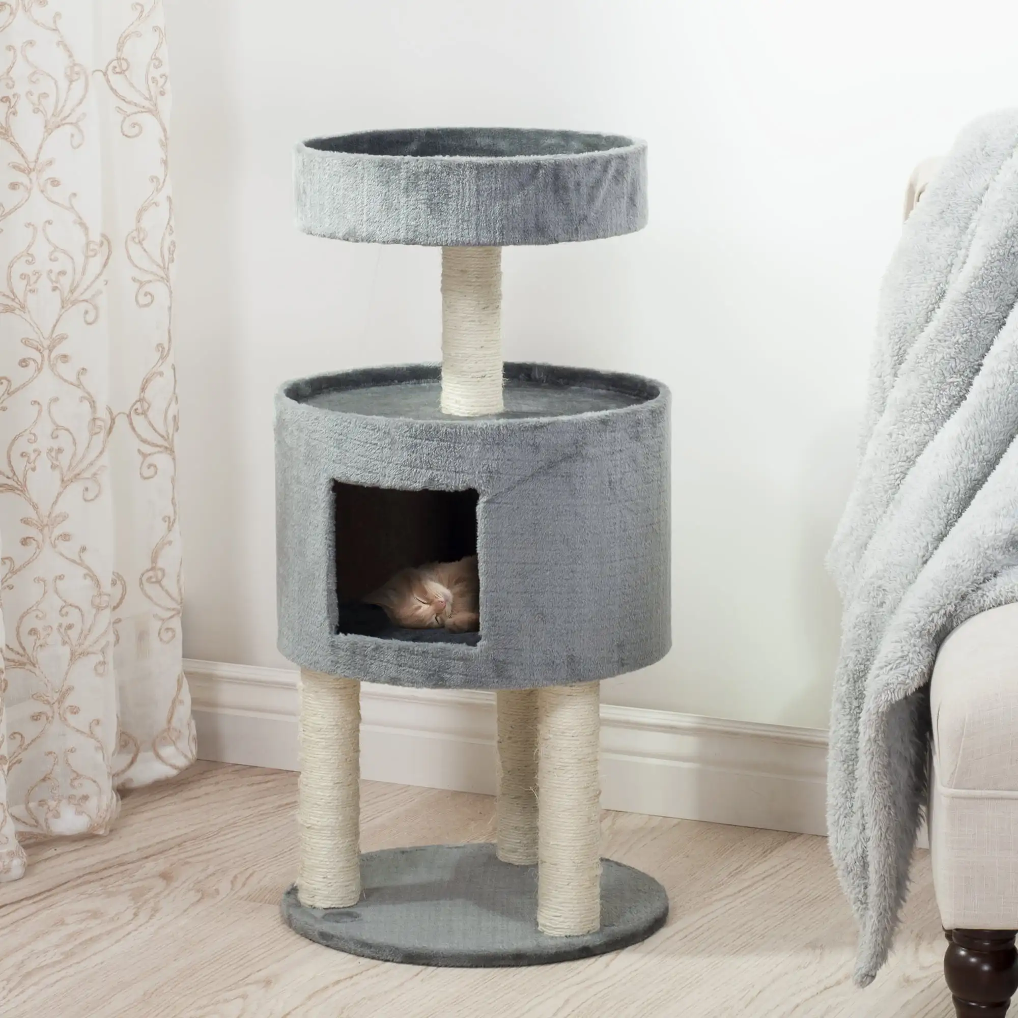 Cat Tree & Condo Scratching Post Tower