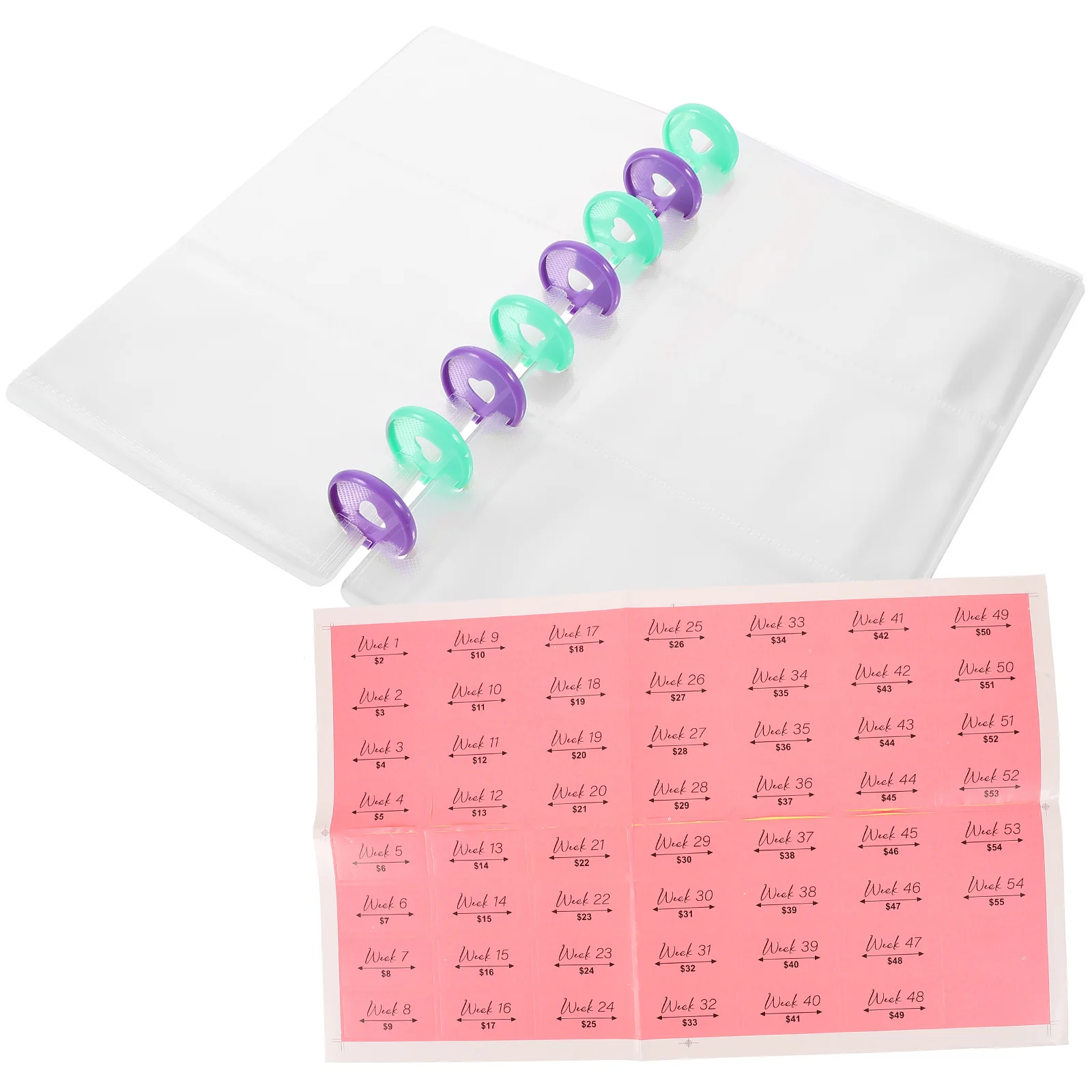 

1 Set of Money Saving Binder Budget Binder Pouches Budgeting Cash Pouches Budget Planning Binder