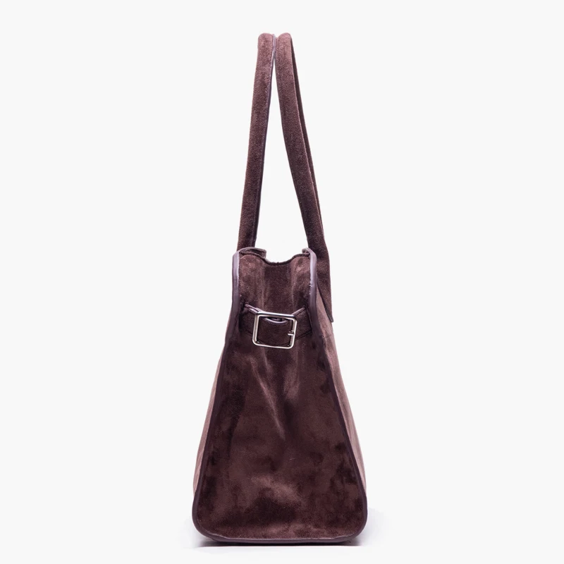 Large Capacity Suede Tote Big Bag One Shoulder Underarm Leisure Fitness Bag Literature Retro Commuter Bag Bags Bucket Shopping