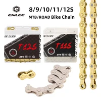 enlee bicycle chain x8 x9 x10 x11 x12 12x11128 116l links 8 9 10 11s gold mtb road bike chain 12 speed