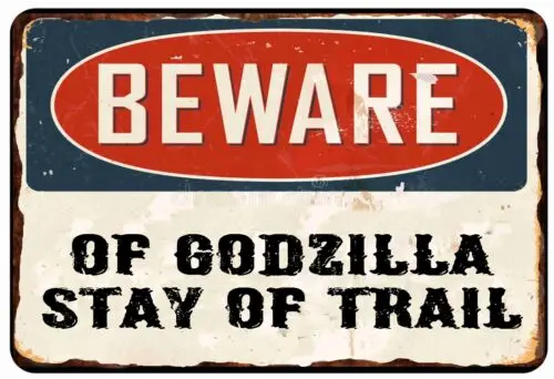 Надпись Оставайтесь на тропе внимание полностью металлический жестяной знак 8x12