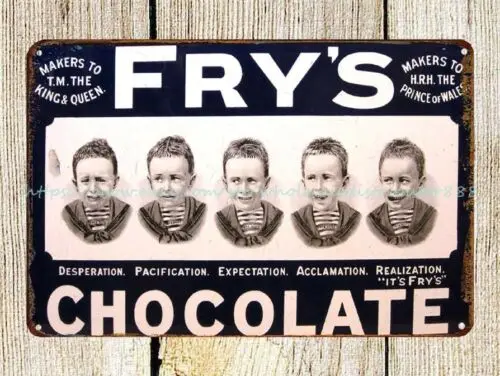 предметы интерьера для дома FRYS CHOCOLATE FIVE BOYS металлическая жестяная вывеска