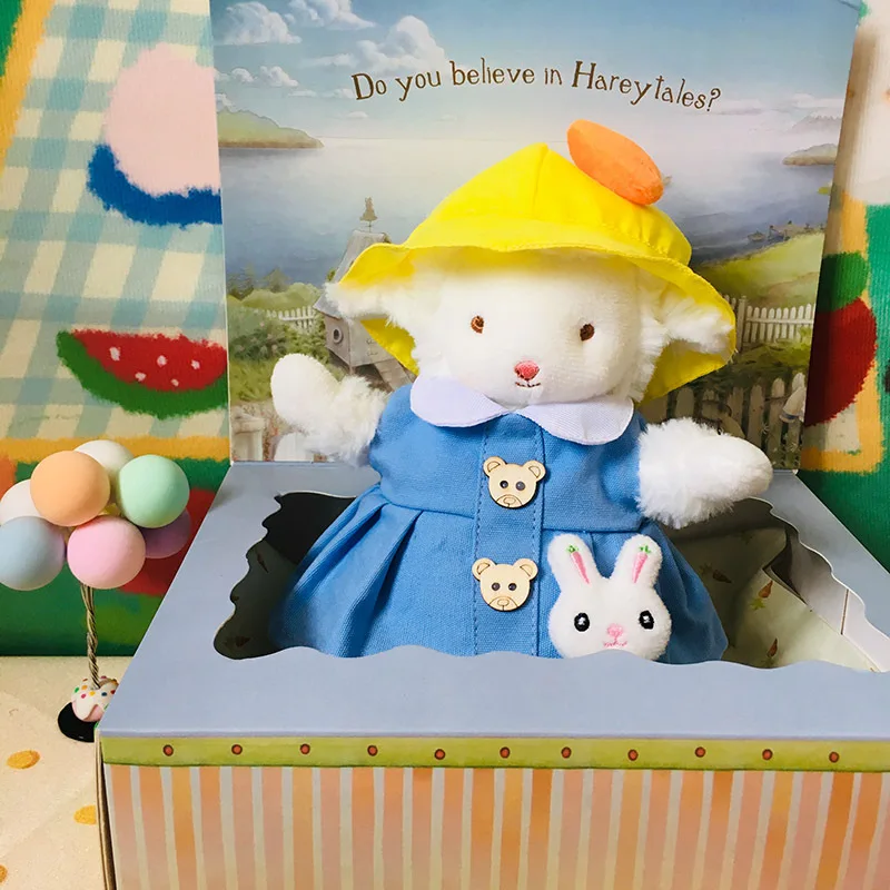 

17 см плюшевая кукла с одеждой маленькая овечка плюшевая игрушка мягкая овечка кукла животное подушка подарок на день рождения для детей-2