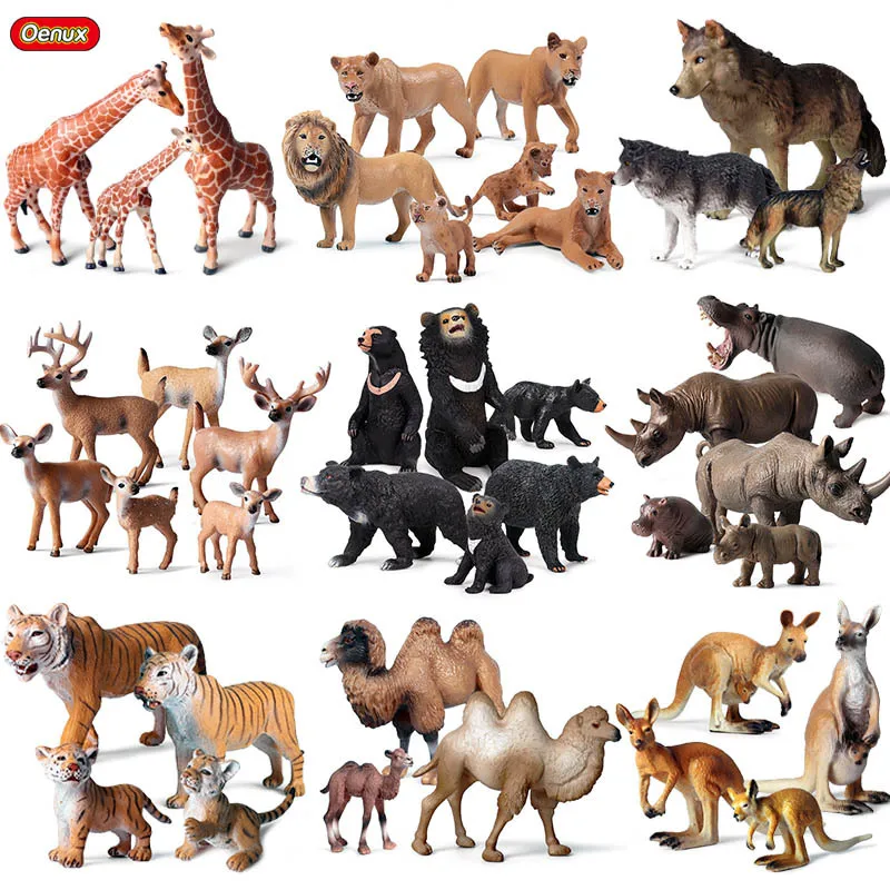Имитация реалистичных диких животных в лесу фигурки модель экшн-модель твердый