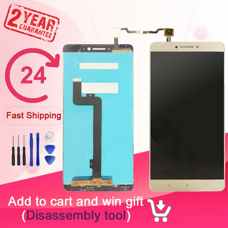 

6,44 ''белый/черный для Xiaomi Mi Max 2 MDE40 MDT4 Полный ЖК-дисплей сенсорный экран дигитайзер в сборе телефонная запасная часть + инструмент